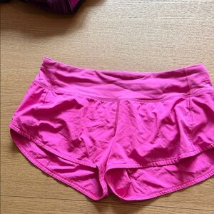 Women's Pink Lululemon Speed Athletic Shorts